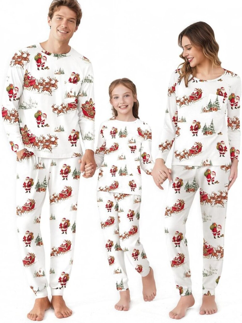 Cozy Family Matching Christmas Pajamas Set | Long Sleeve Sleepwear PJs